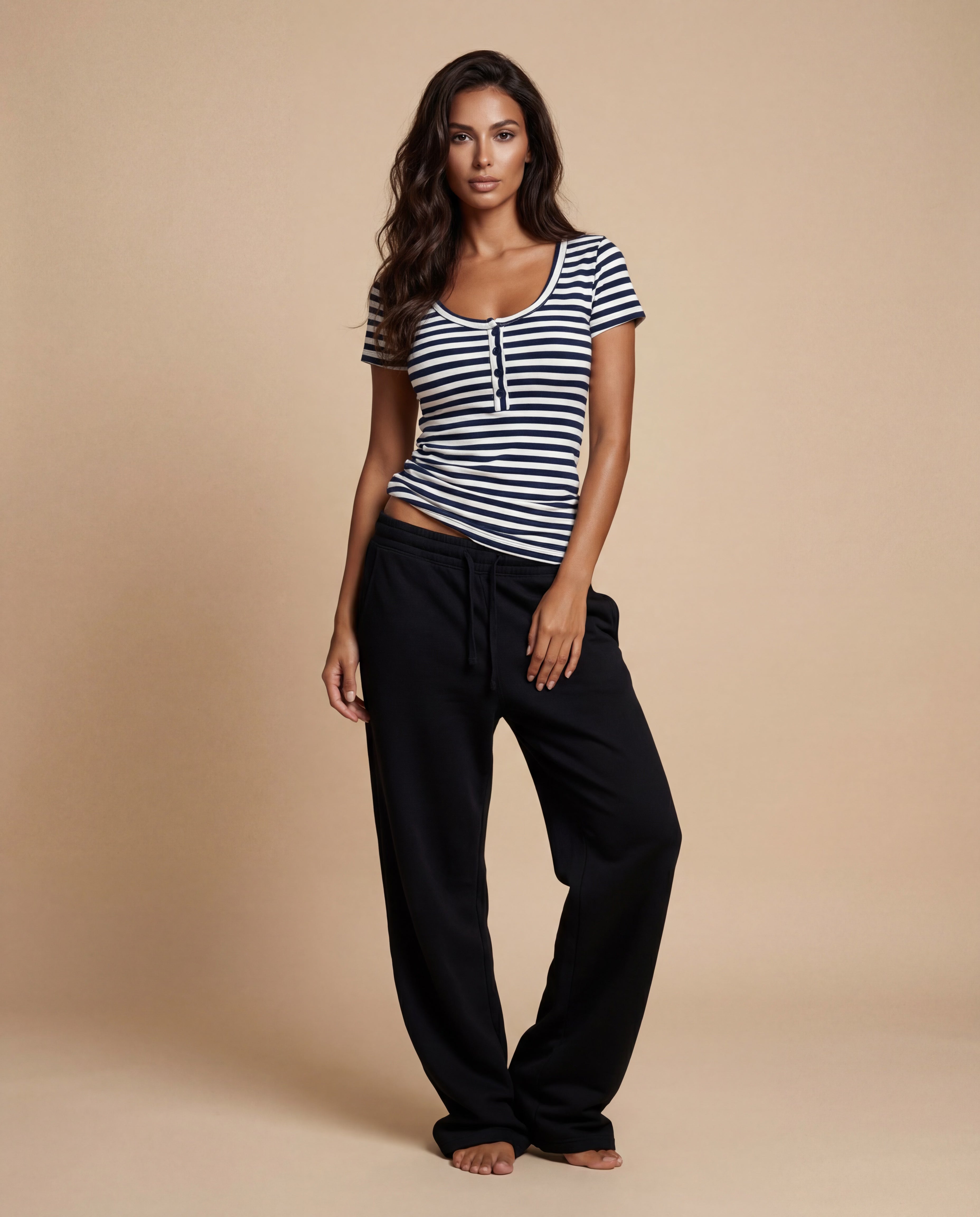 FITTED STRIPED T-SHIRT