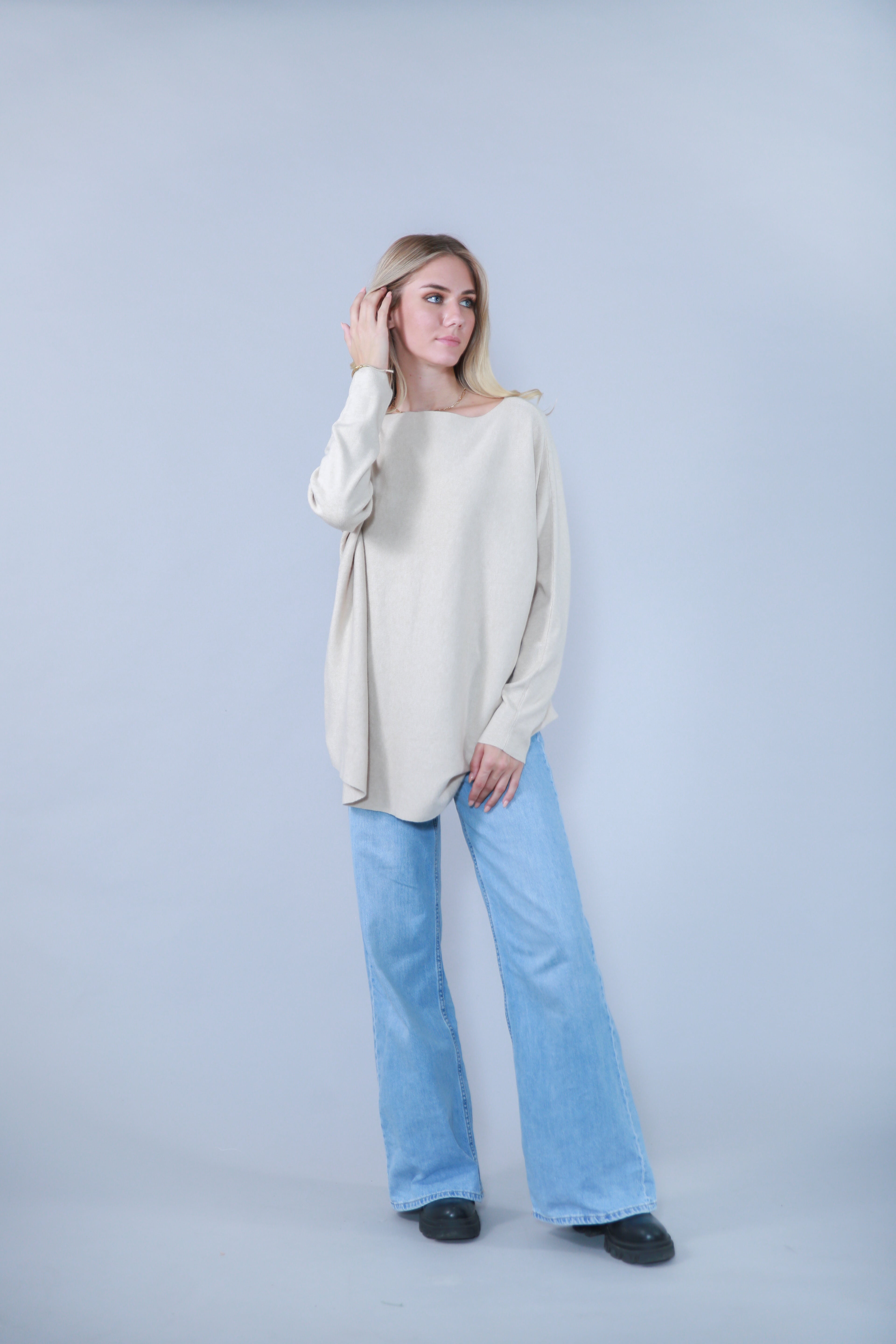 PULL OVERSIZE EN MAILLE