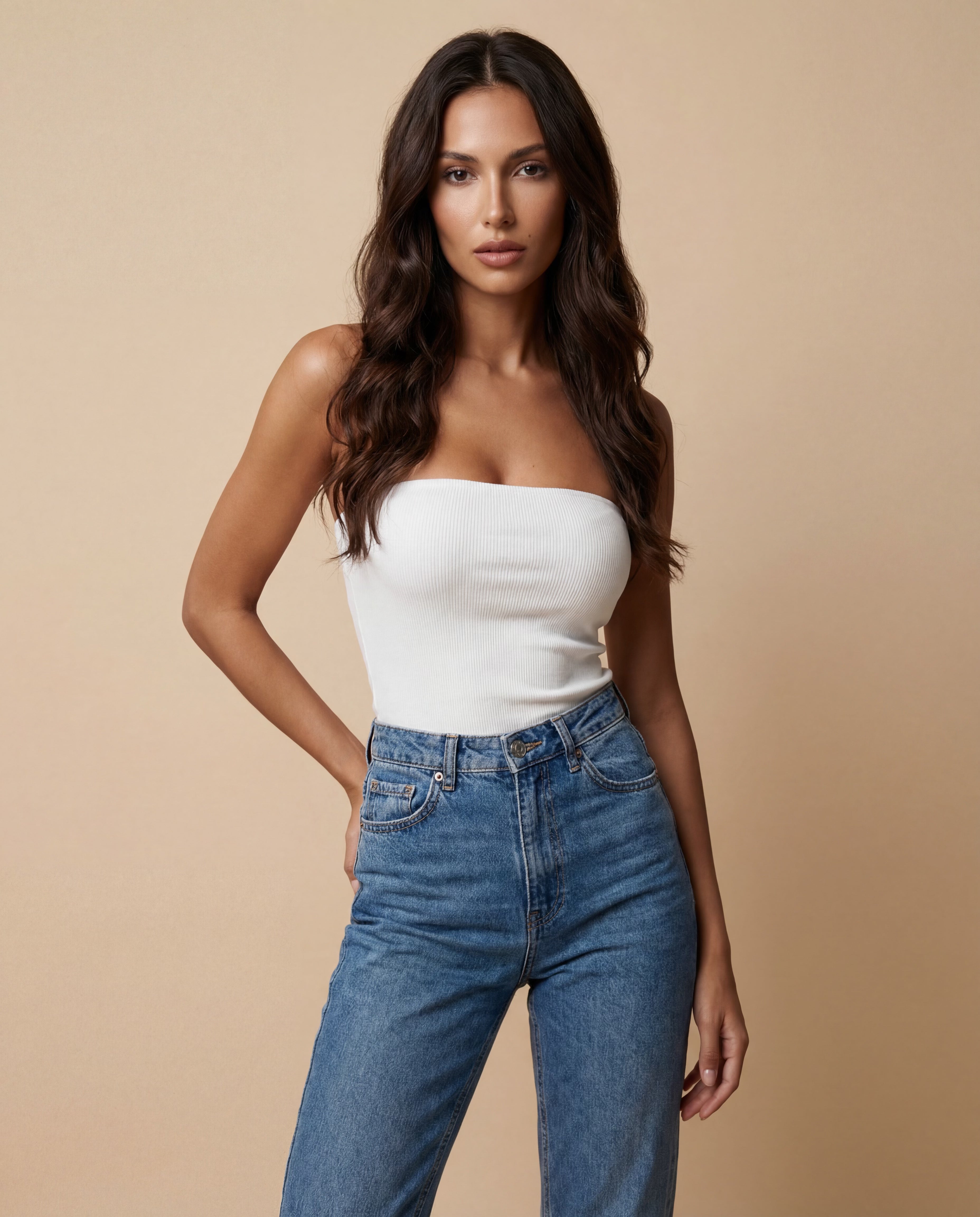 TOP BANDEAU CÔTELÉ