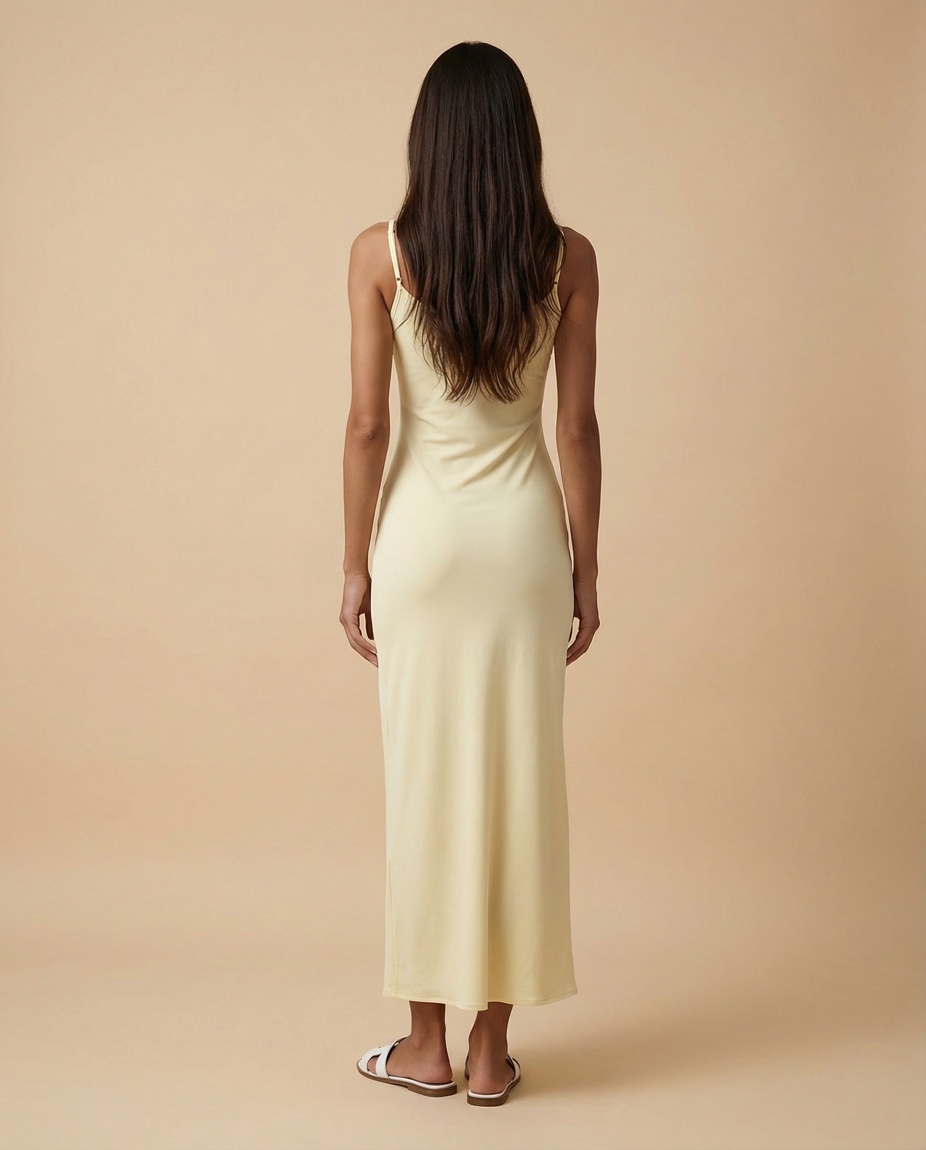 ROBE À FINES BRETELLES EN POLYAMIDE